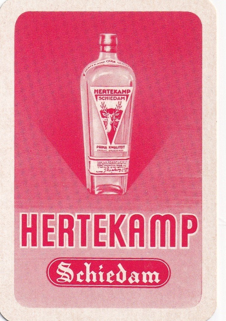 L 10 / S K HERTEKAMP 1 FLES, Ophalen of Verzenden, Nieuw, Speelkaart(en)