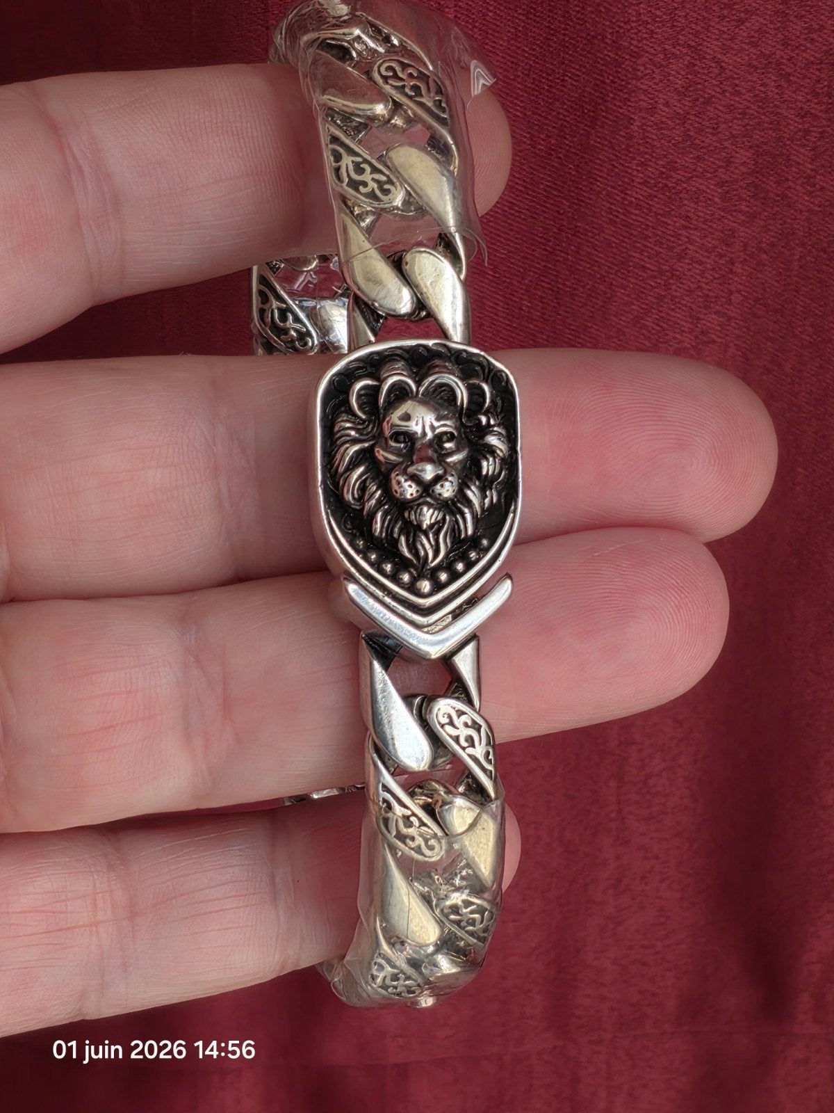 Bracelet en argent 925 pour homme, Neuf, Argent, Argent