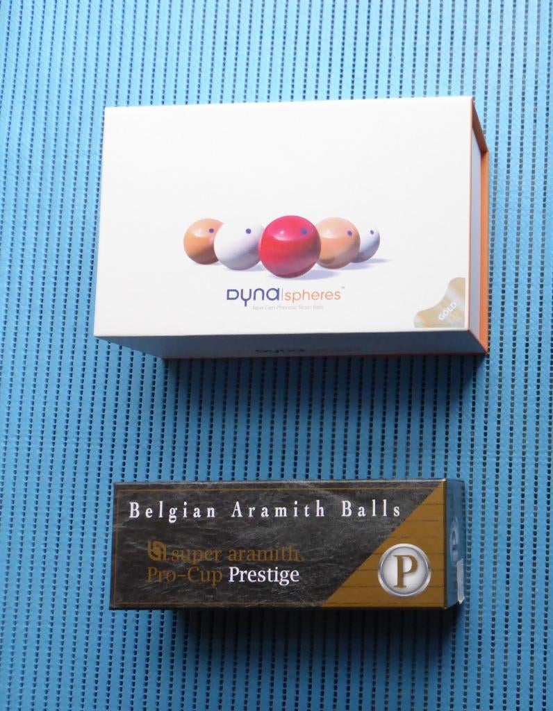 Setje super Aramith pro-cup Setje DynaSpheres Carom Gold, Ophalen of Verzenden, Zo goed als nieuw, Keu of Ballen