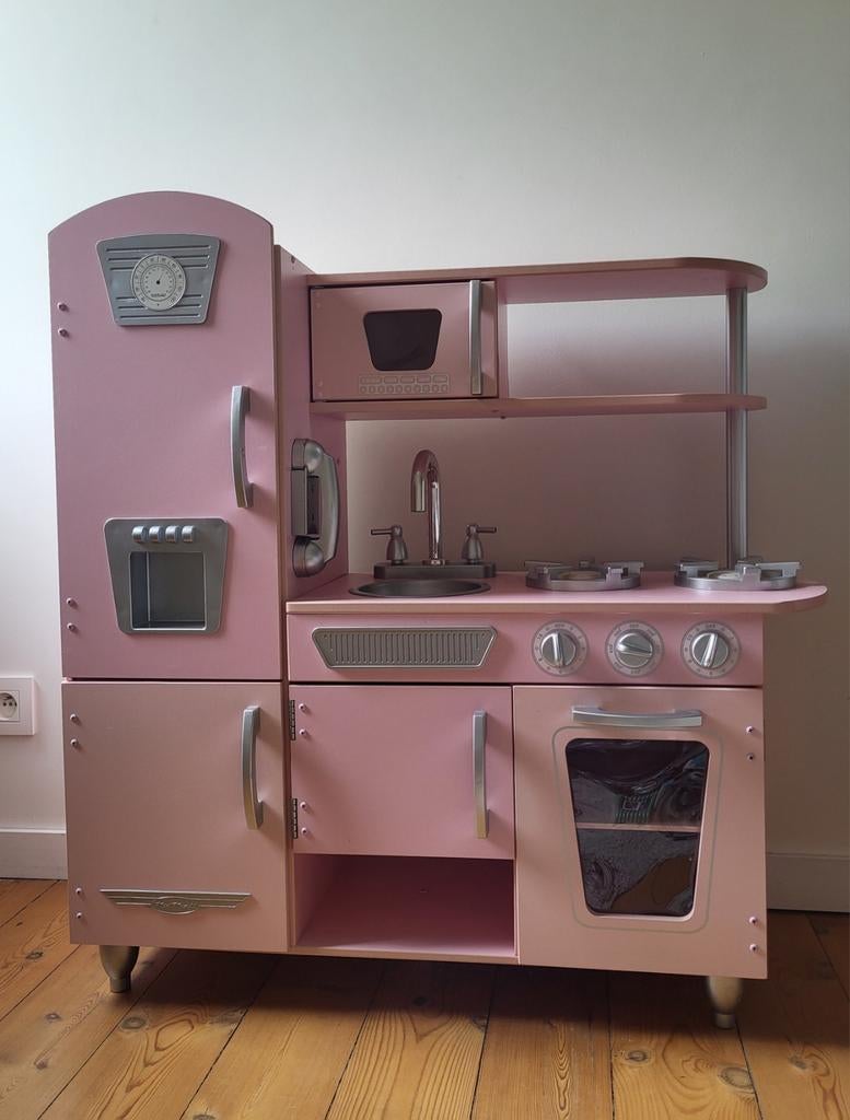 Kidkraft vintage houten speelkeuken roze, Ophalen, Hout, Speelkeuken