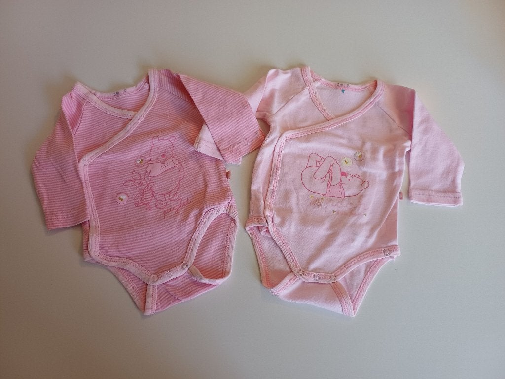 Set 2 wikkelrompers Winnie de Poeh maat 56, Kinderen en Baby's, Ophalen of Verzenden, Gebruikt, Meisje, Nacht- of Onderkleding