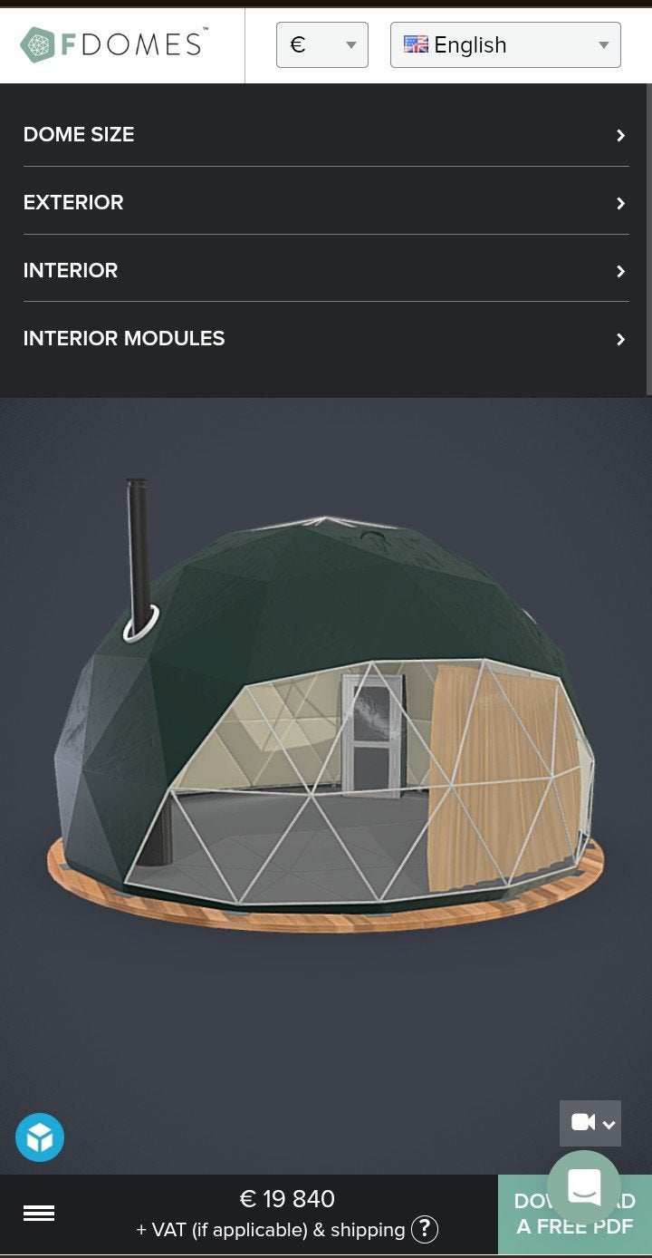 Dôme Fdomes - NOUVEAU - Entièrement équipé - 37,5 m2, Enlèvement, Neuf