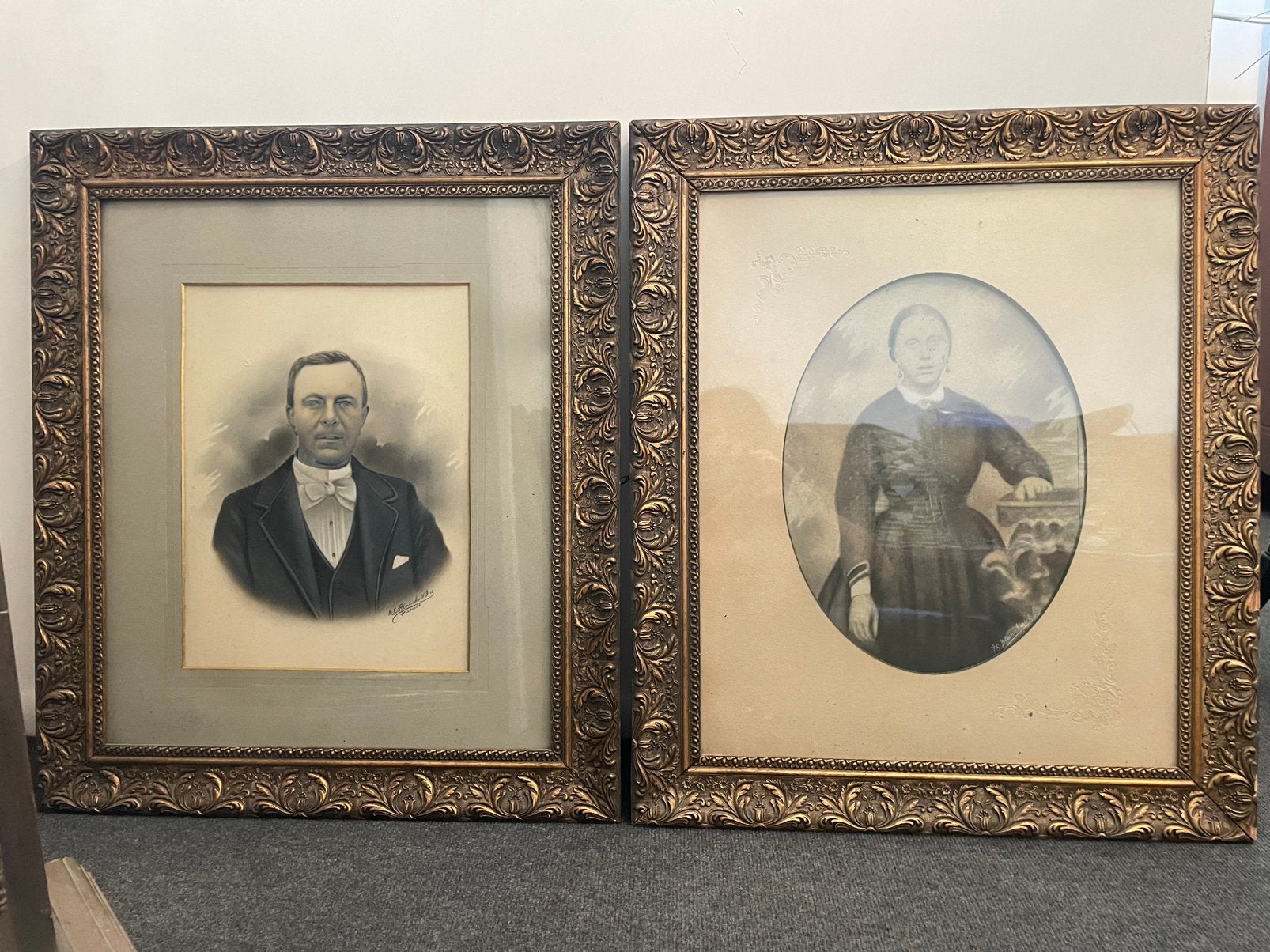 Oude foto met kader, Huis en Inrichting, Woonaccessoires | Lijsten, Ophalen, Gebruikt