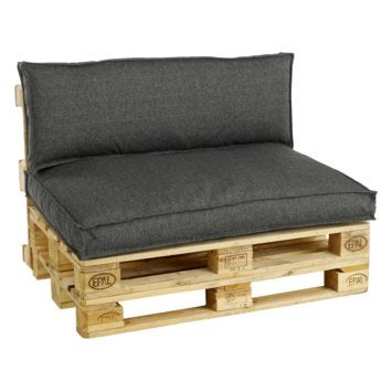 Palletkussen zit + rug antraciet, Enlèvement, Comme neuf