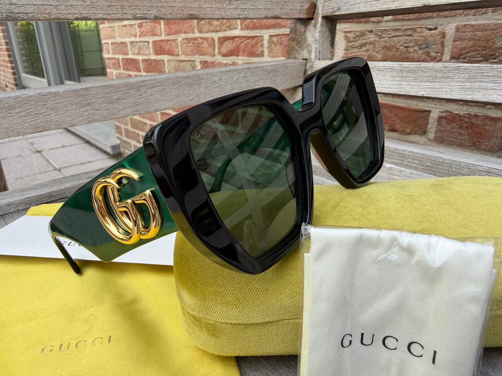 Gucci GG0956S 001 zonnebril, Zonnebril, Nieuw, Groen, Ophalen