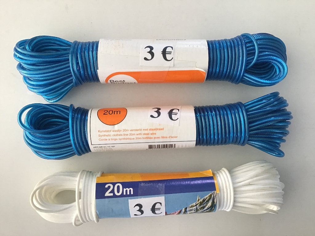 3 nieuwe wasdraden van 20 meter lang, Tuin en Terras, Ophalen of Verzenden, Nieuw