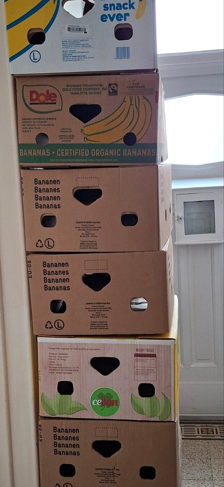 10 bananendozen in perfecte staat, Ophalen, Nieuw, Doos