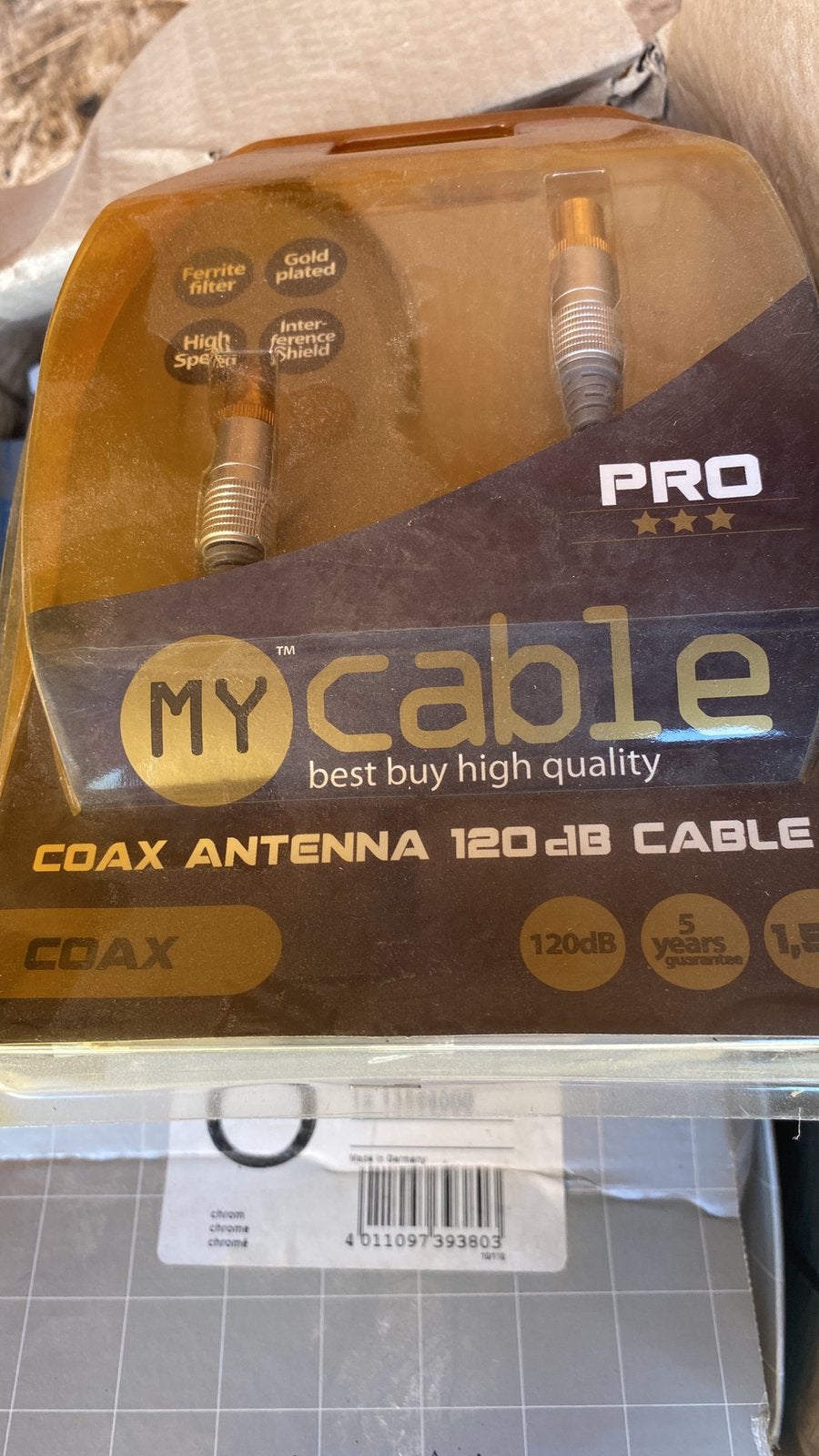 Coax kabel, Ophalen, Zo goed als nieuw