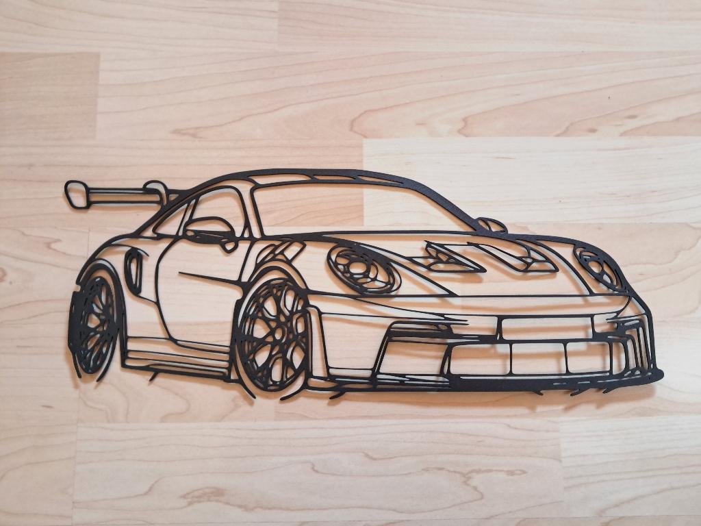 Porsche 911 992 GT3 RS muurdecoratie, Ophalen of Verzenden, Nieuw, Auto's