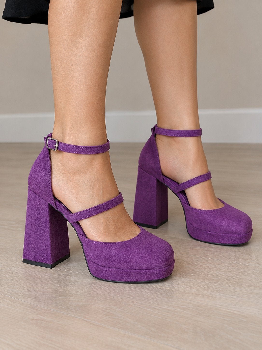 paarse pumps met enkelbandje 38, Ophalen of Verzenden, Pumps