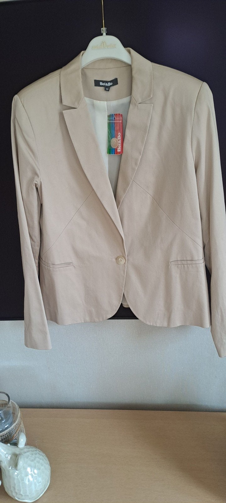 nieuwe dames blazer maat 46 beige, Ophalen of Verzenden, Maat 42/44 (L), Beige