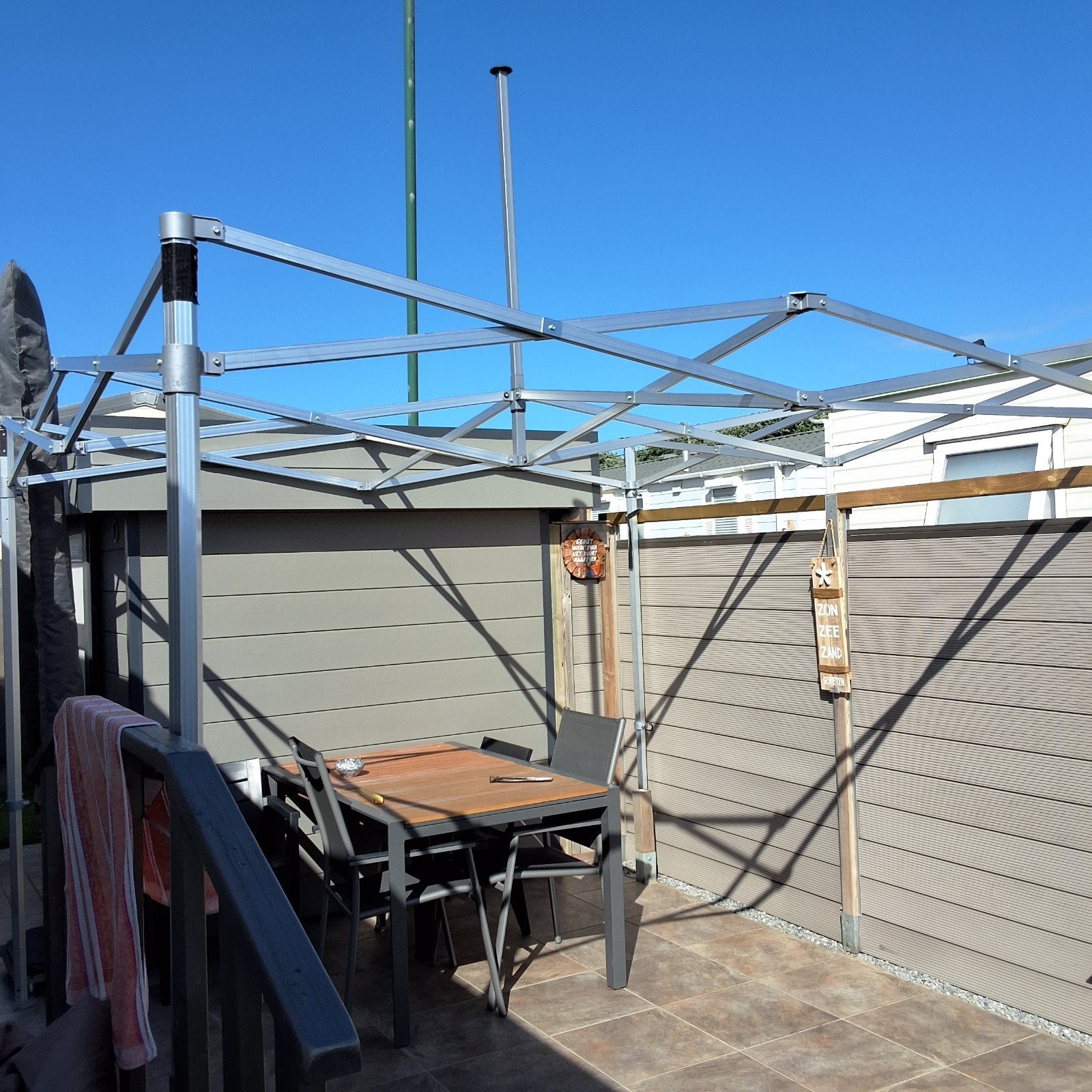 Vouwtent zonder dakbekleding 3m/3m, Tuin en Terras, Ophalen
