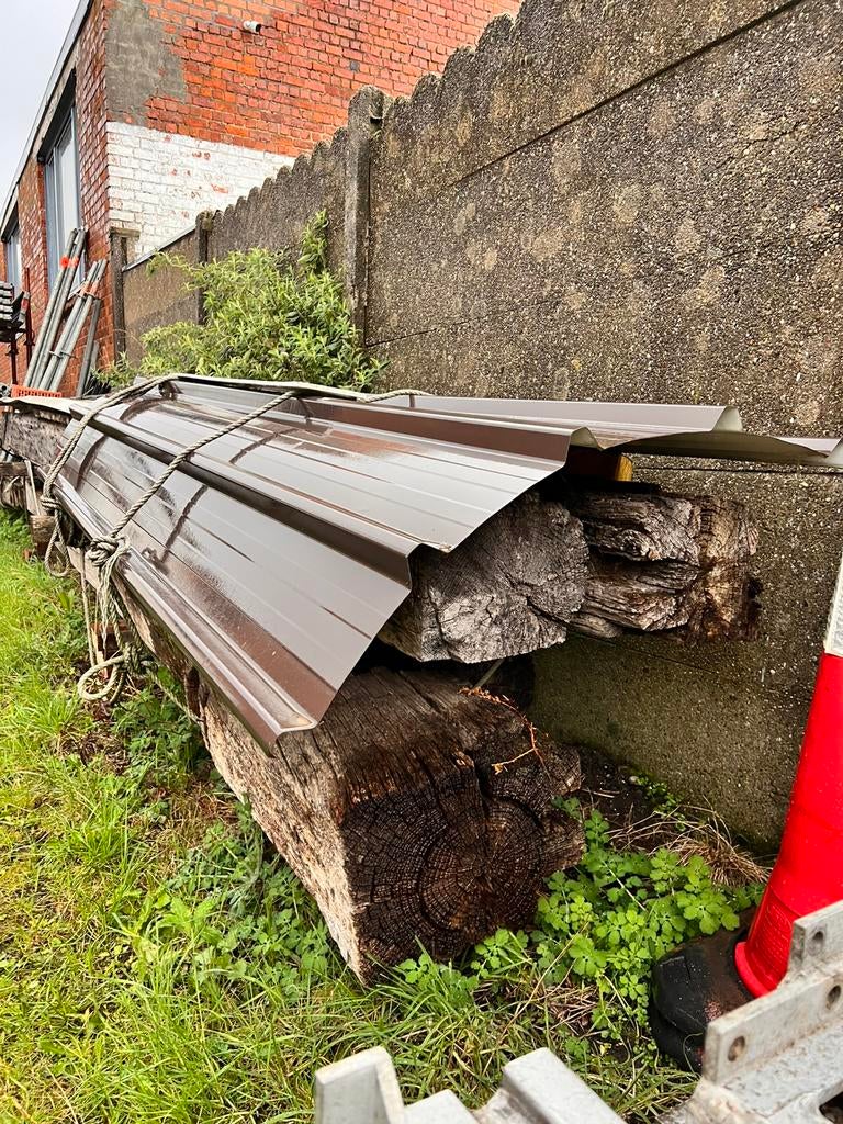 3 oude rustieke balken, Doe-het-zelf en Bouw, Hout en Planken, Ophalen, Zo goed als nieuw