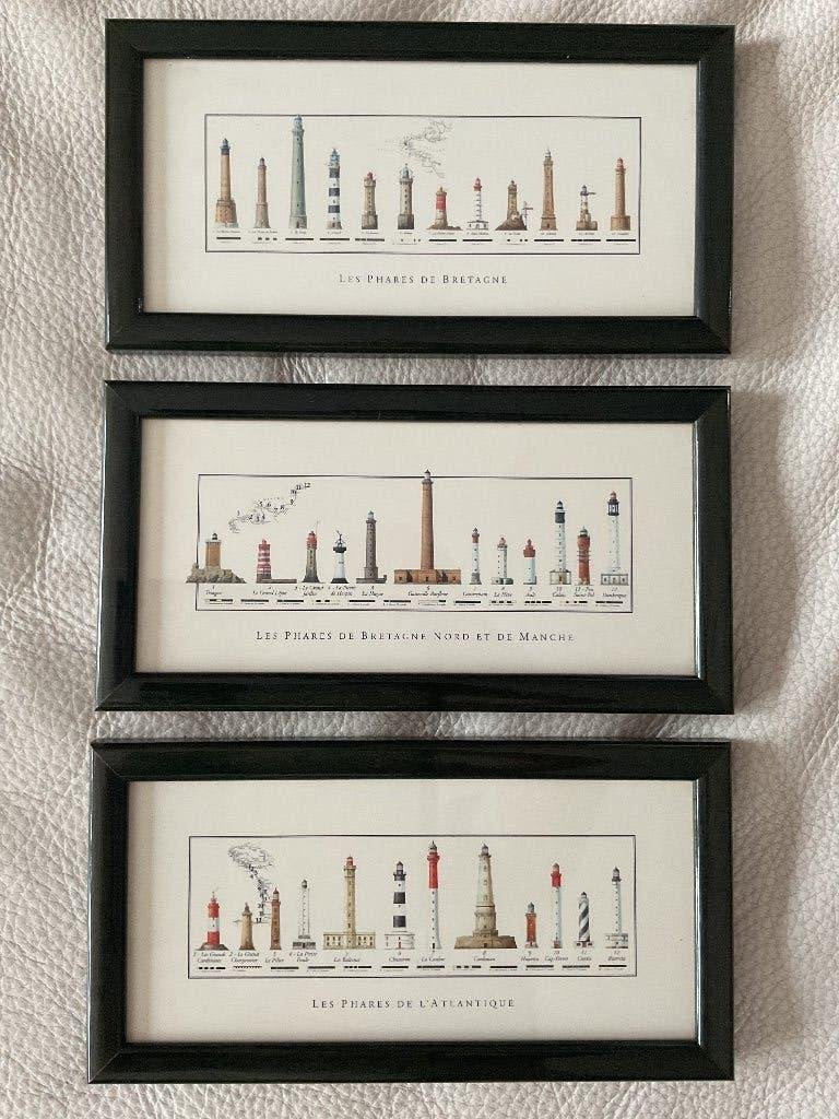 36 vuurtorens van de Franse Westkust., Enlèvement ou Envoi, Objet de décoration, 23 cm, Utilisé