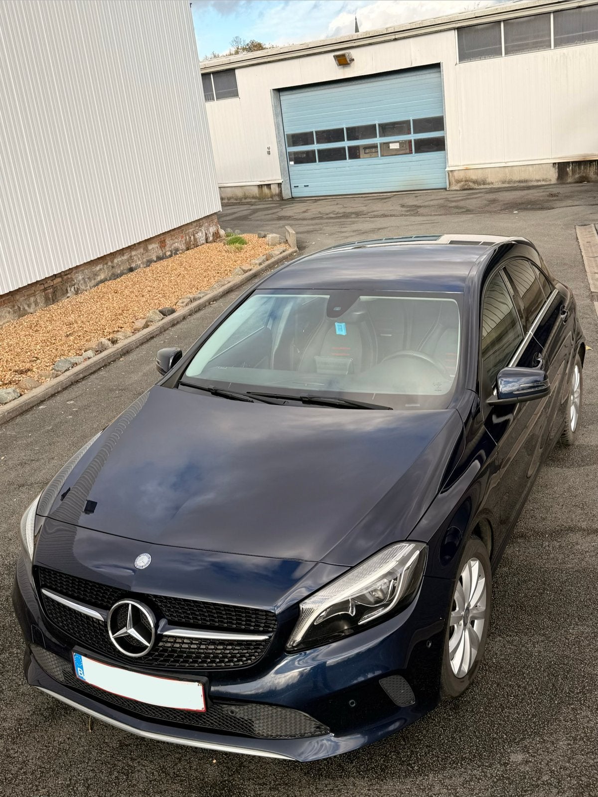 Mercedes A 180d, Auto's, Mercedes-Benz, Euro 6, Navigatiesysteem, Blauw, Leder en Stof
