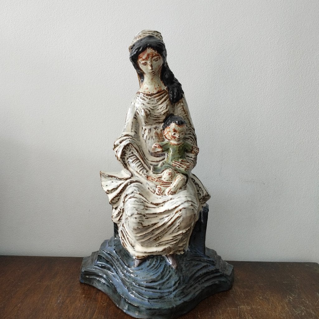 Statue de Mère Marie et Jésus Amphore Vandeweghe, Enlèvement