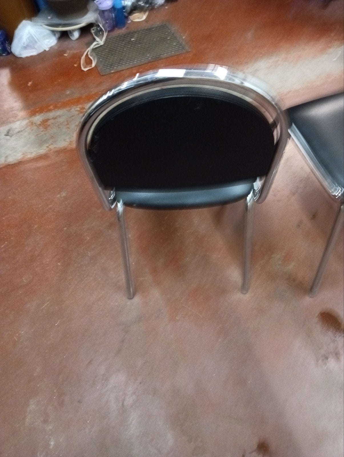 keuken stoelen 4 st, Ophalen, Kunststof, Zwart, Zo goed als nieuw