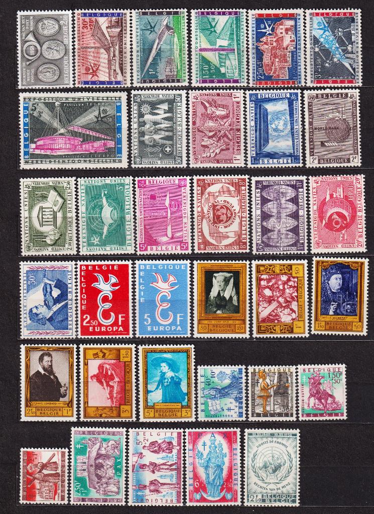 België 1958 volledig jaar zonder Boudewijn **, Verzenden, Postfris, Postfris