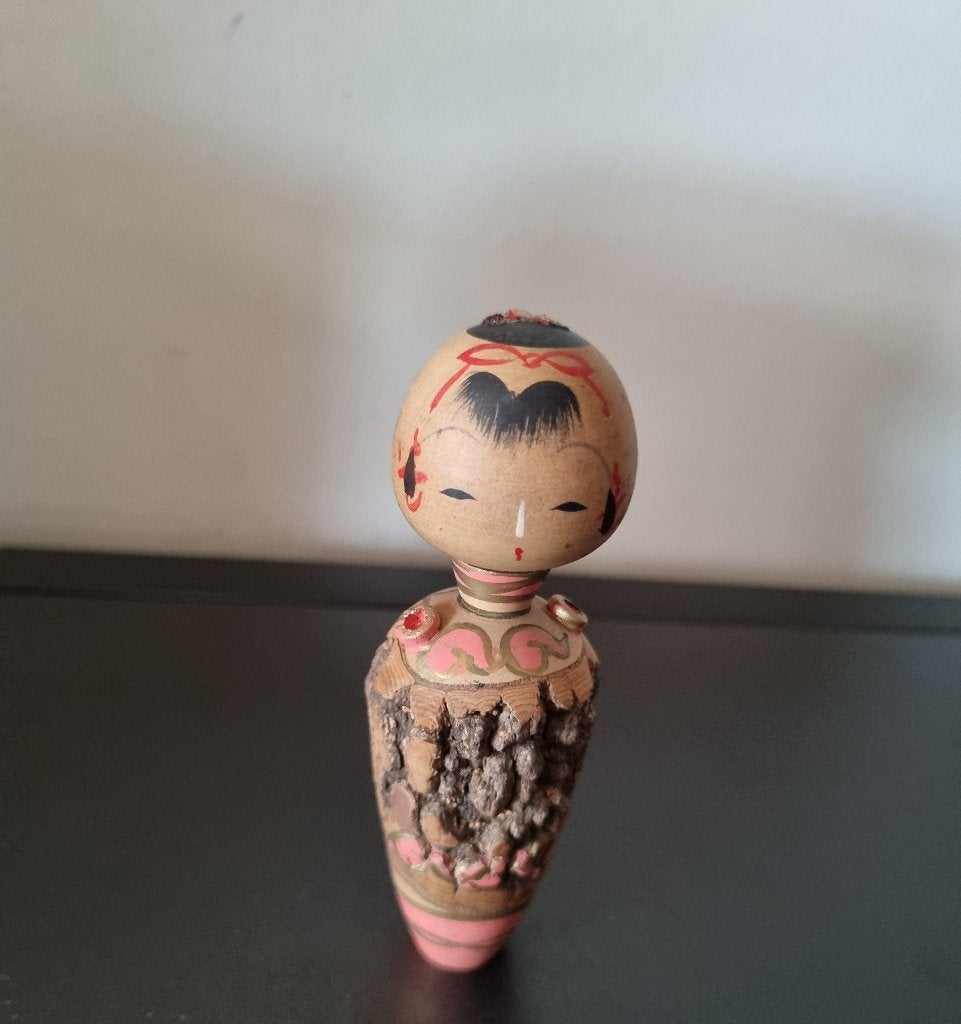 Leuke Kikawa/Koppo Kokeshi, Antiek en Kunst, Kunst | Niet-Westerse kunst, Pop, Japan, Hout, Meerkleurig, Geschilderd, Handgemaakt