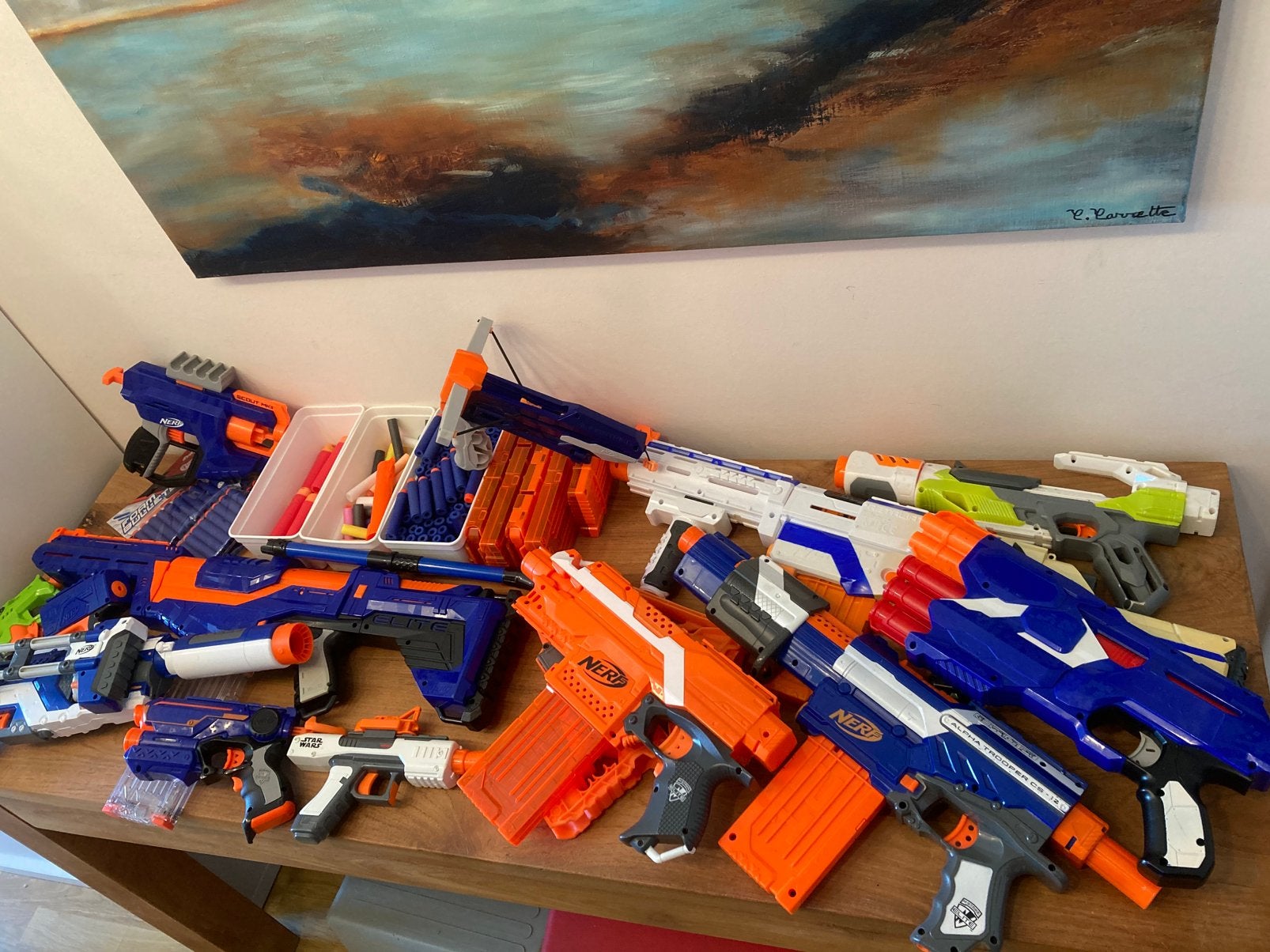 Lot Nerf geweren en accessoires, Kinderen en Baby's, Ophalen of Verzenden, Gebruikt