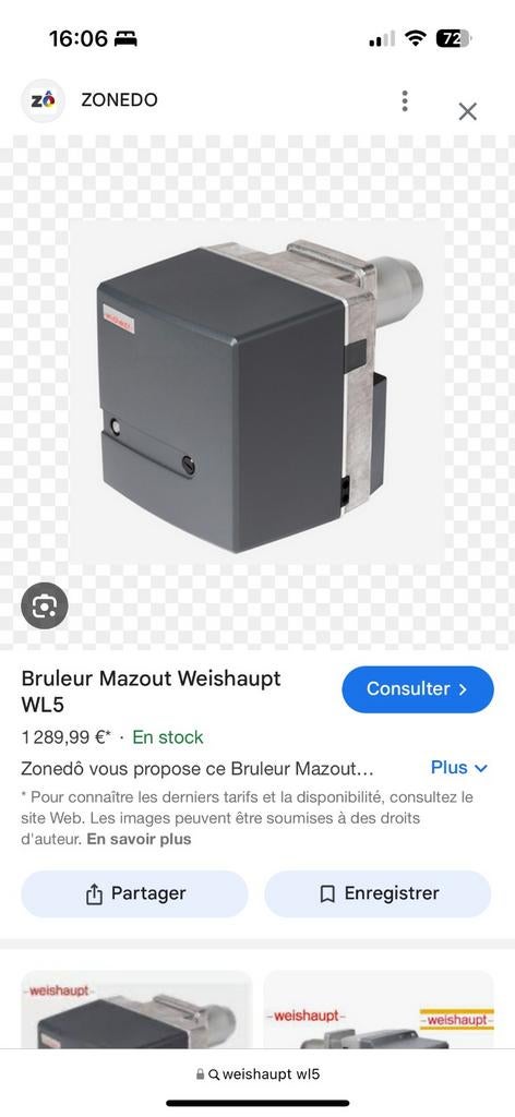 Brûleur Weishaupt wl5