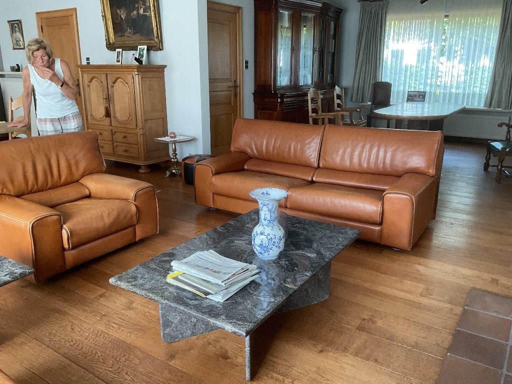 Lederen vintage salon Jori, Huis en Inrichting, Ophalen, Gebruikt, Leer