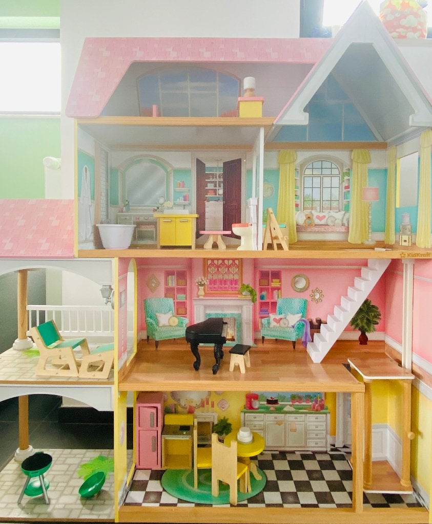 Prachtig houten poppenhuis, Kinderen en Baby's, Ophalen, Gebruikt, Poppenhuis