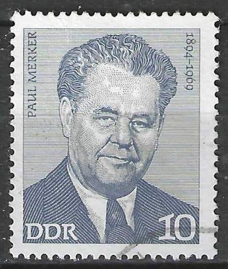 Duitsland DDR 1974 - Yvert 1594 - Paul Merker (ST), Verzenden, DDR, Gestempeld