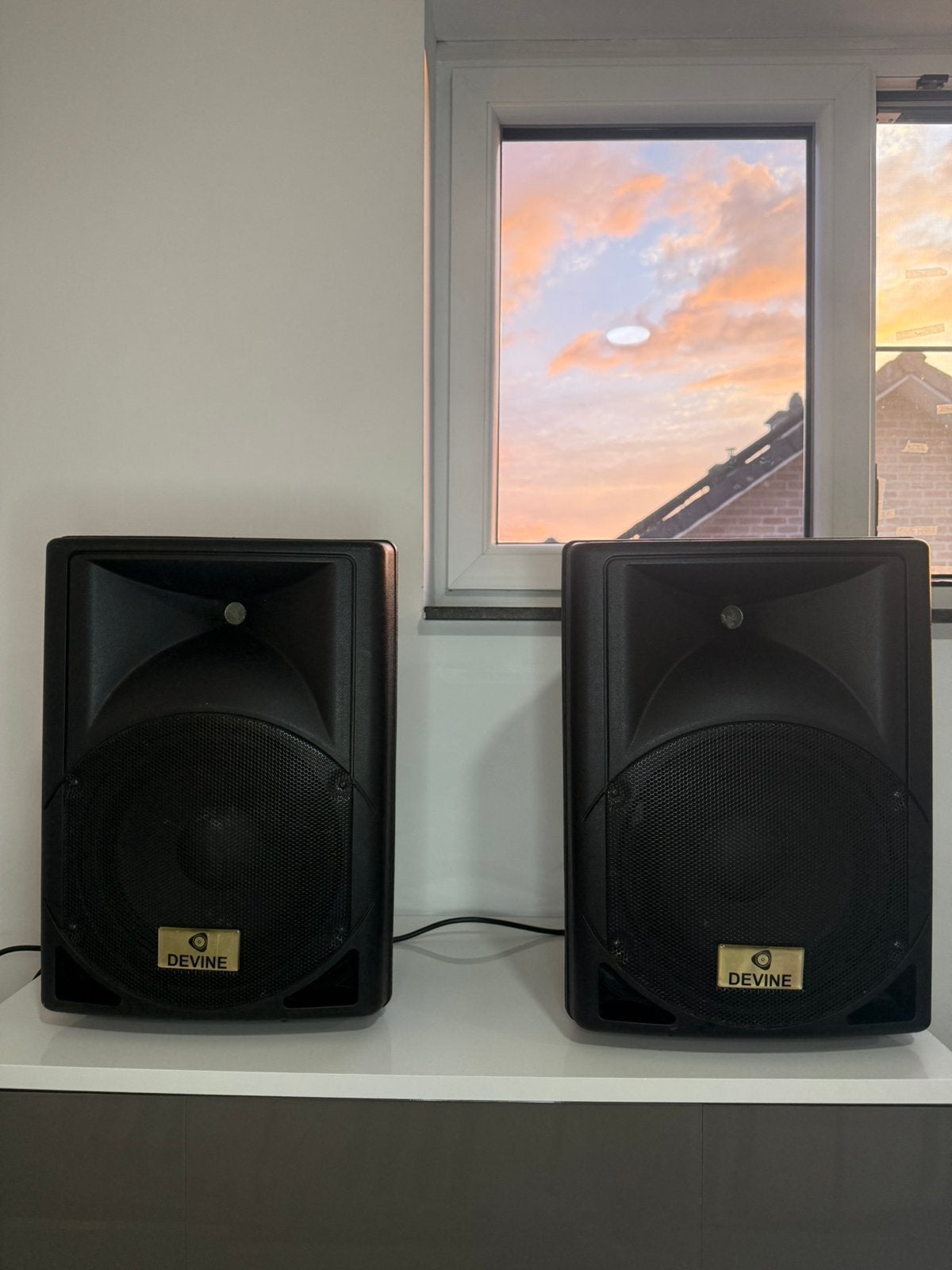 2x Devine Actieve PA Speakers – Krachtig Geluid, Autres marques, Comme neuf, Enlèvement, Autres types