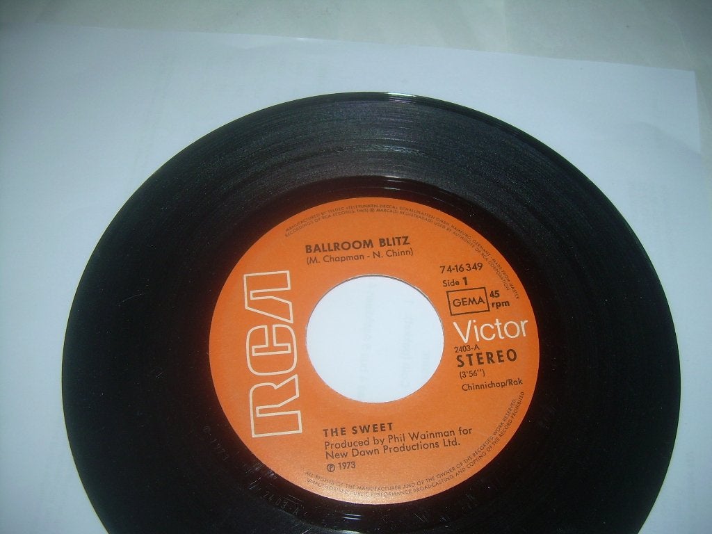 45 T SINGLE -  The Sweet - The Ballroom Blitz, Cd's en Dvd's, Vinyl Singles, Originele persing, 7 inch, Single, Ophalen of Verzenden