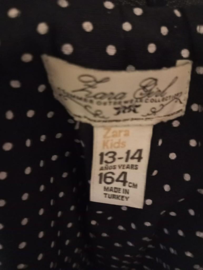 Jas voor meisjes marineblauwe, Kinderen en Baby's, Kinderkleding | Maat 164, Ophalen, Gebruikt, Meisje, Zara