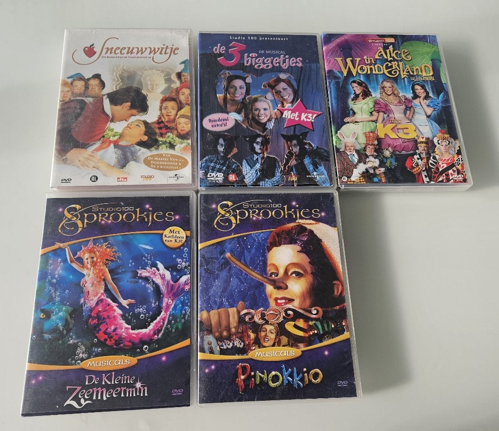 5 Studio 100 musicals (DVD), Cd's en Dvd's, Ophalen of Verzenden
