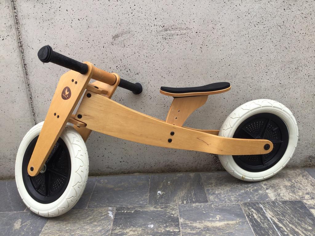 Wishbone loopfiets 2-wieler hout, Ophalen