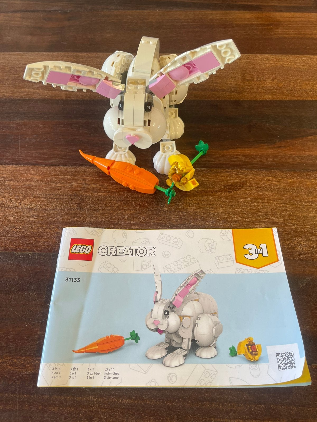 Lego creator 3 in 1 konijn, zeehond, papegaai, Ophalen, Gebruikt, Lego, Inclusief instructies
