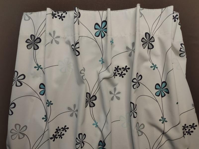 Gordijnen met bloemmotief, Maison & Meubles, Ameublement | Rideaux & Stores à lamelles, 200 cm ou plus, Eigentijds bloemmotief op witte achtergrond