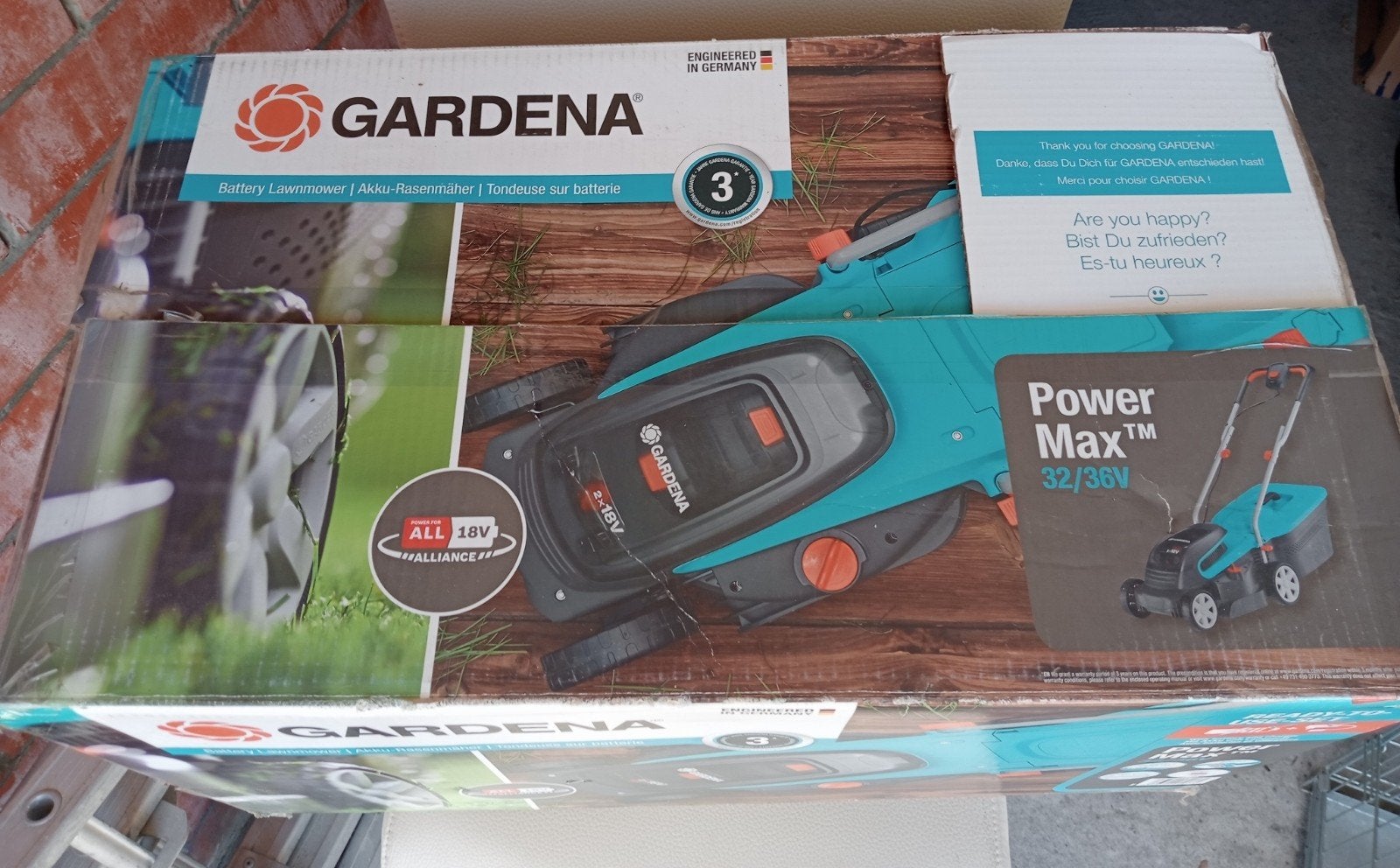 Tondeuse accu Gardena état neuf, Enlèvement