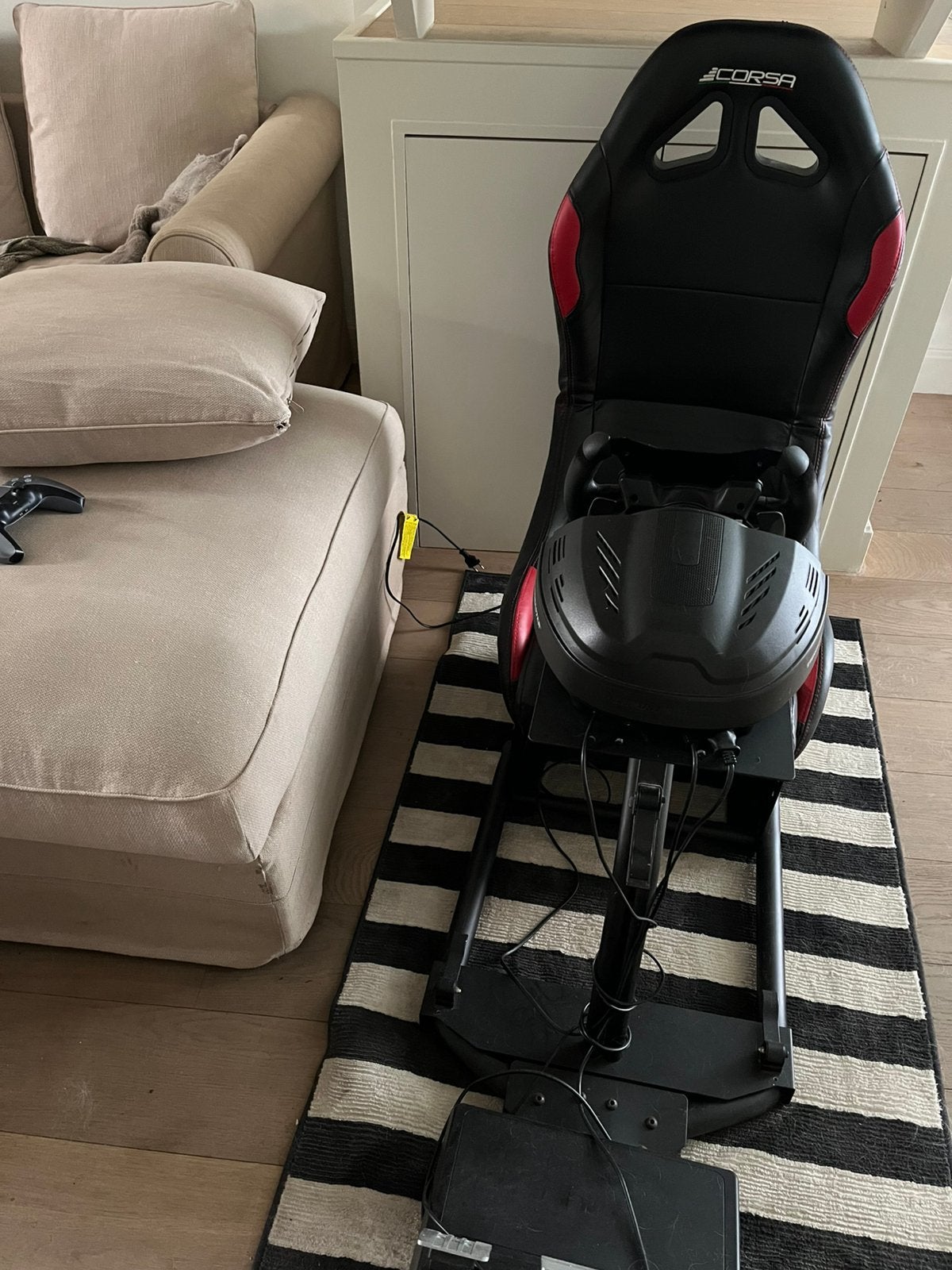 Thrustmaster T300 + corsa seat + openwheel stuur, Games en Spelcomputers, Ophalen, Zo goed als nieuw