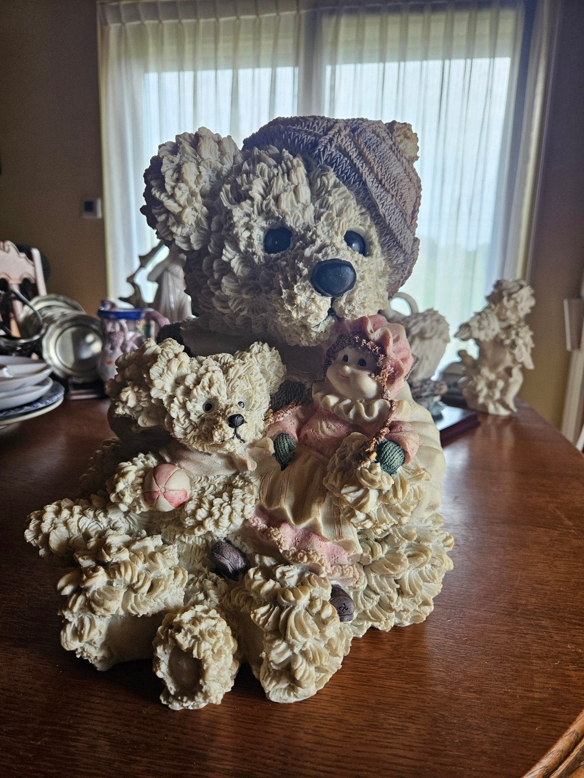 Teddy in keramiek, Huis en Inrichting, Woonaccessoires | Kransen, Ophalen