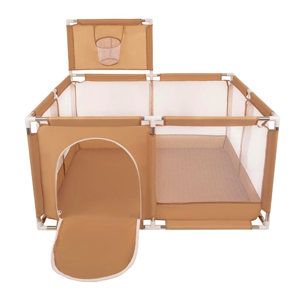 Kinderbox en gevoerde speelmat 120 x 120, Ophalen, Zo goed als nieuw, Vierkant