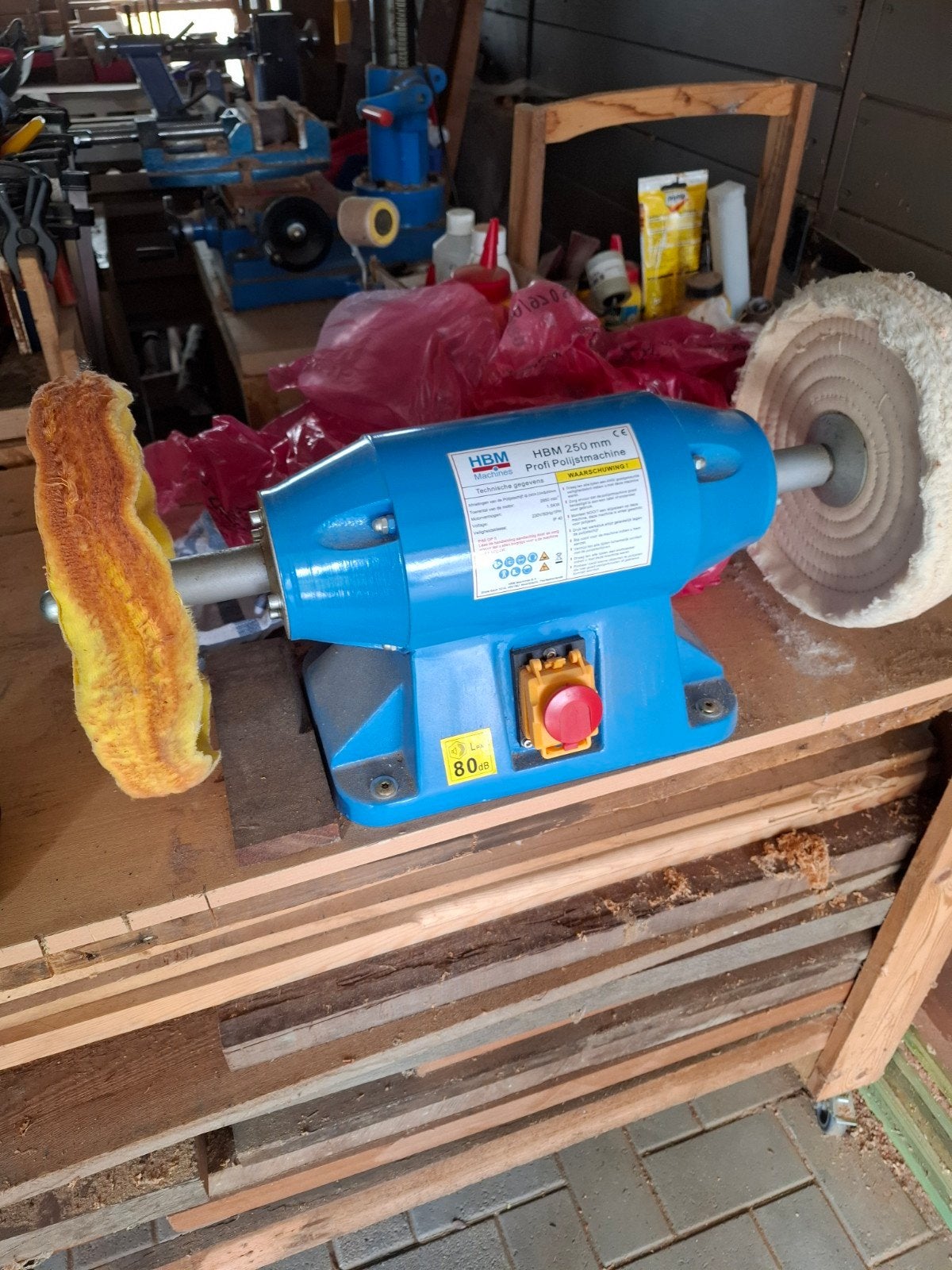HBM poliermachine, Ophalen