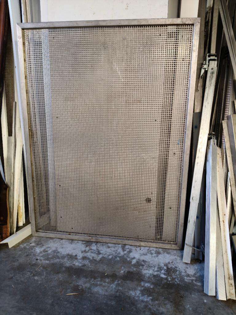 inox paneel , kan je poort van maken, Tuin en Terras, Schuttingen, Ophalen, Zo goed als nieuw