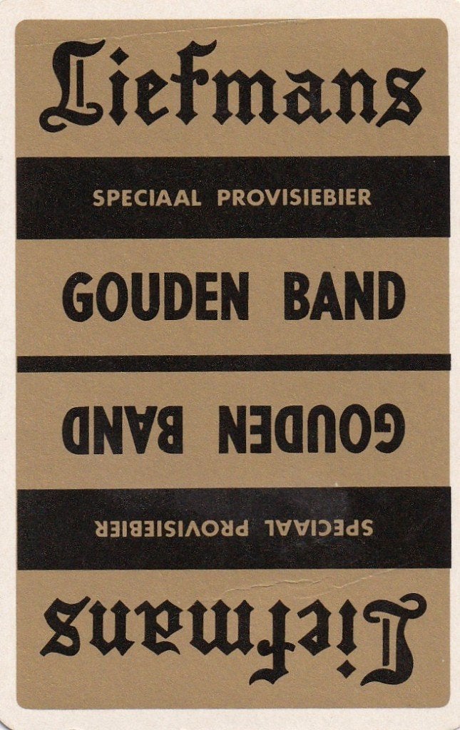 B 141 / S K LIEFMANS GOUDEN BAND, Verzamelen, Speelkaarten, Jokers en Kwartetten, Ophalen of Verzenden, Nieuw, Speelkaart(en)