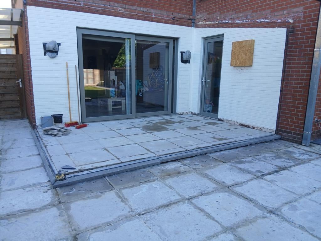 Schuifraam te koop, Doe-het-zelf en Bouw, Ophalen, Kunststof, Gebruikt, 225 cm of meer