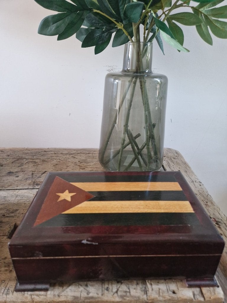Mooie humidor met Cubaanse vlag , import uit Cuba, Enlèvement, Comme neuf, Bagues de cigare