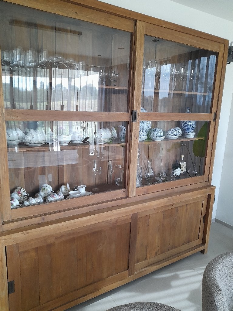 Vitrinekast, Huis en Inrichting, Kasten | Vitrinekasten, Ophalen, Met plank(en), Klassiek, modern, Gebruikt