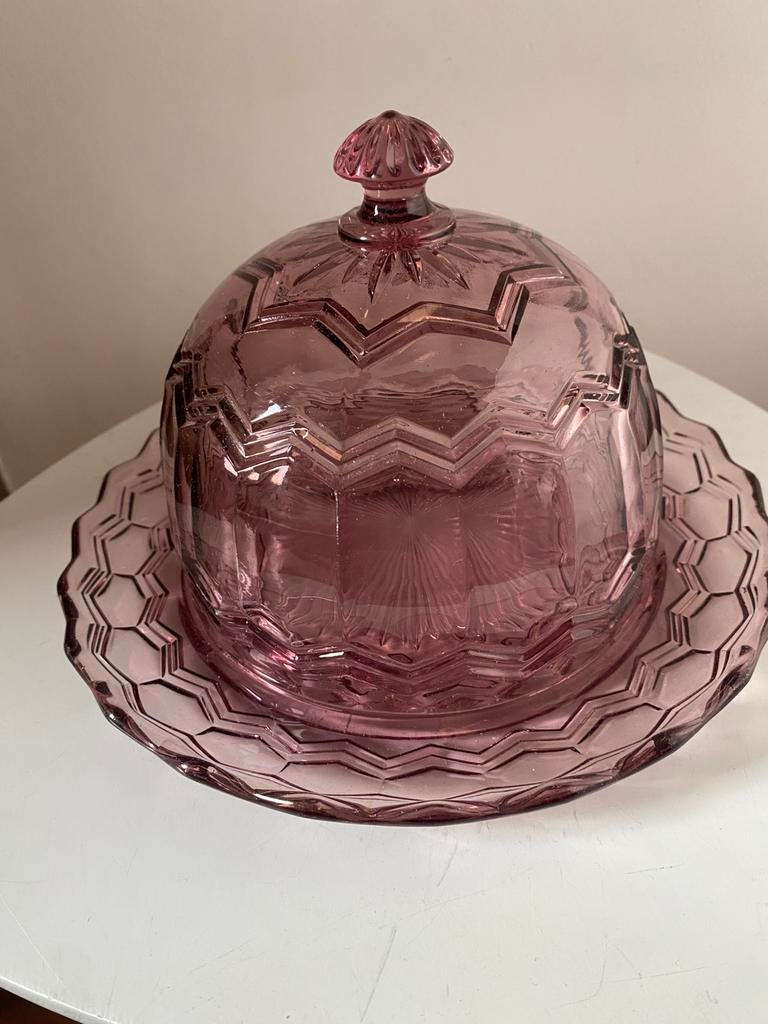 Cloche à gâteaux vintage verre Scailmont, Antiquités & Art, Enlèvement ou Envoi