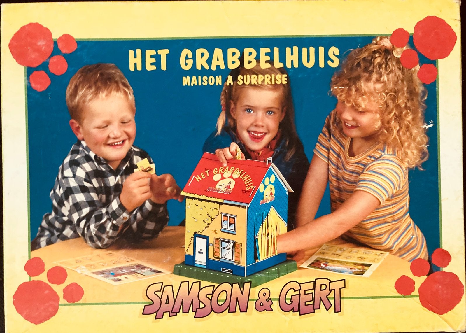 Jeu de plateau 'Grabbelhuis' de Studio 100 | Samson & Gert |, Trois ou quatre joueurs, Enlèvement, Utilisé