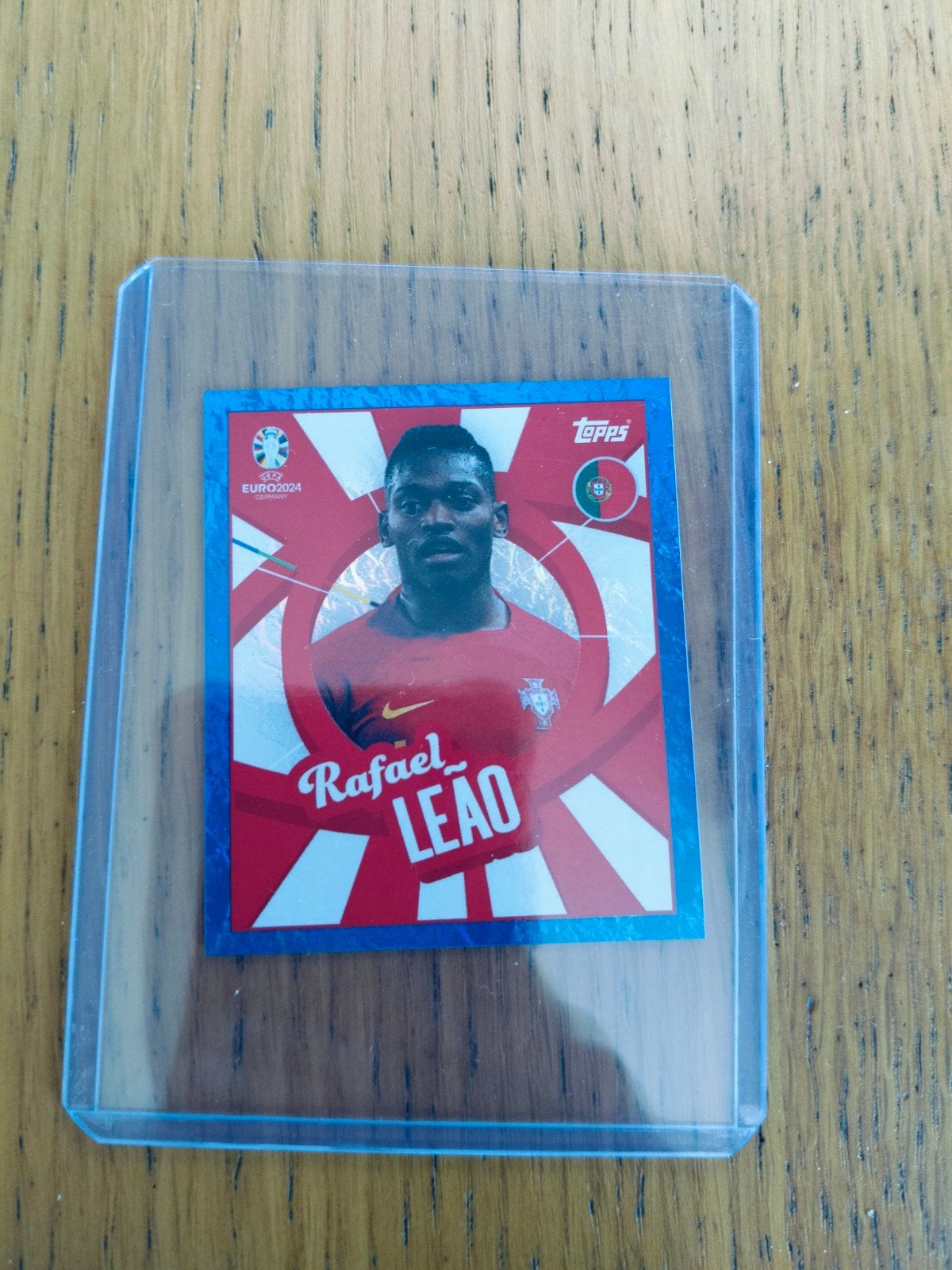 topps Euro 2024 Rafael Leao Portugal blauwe rand, Enlèvement ou Envoi