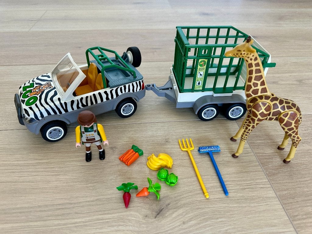Playmobil 4855 Transport d'animaux avec remorque, Enlèvement ou Envoi, Comme neuf, Kit complet, Véhicule