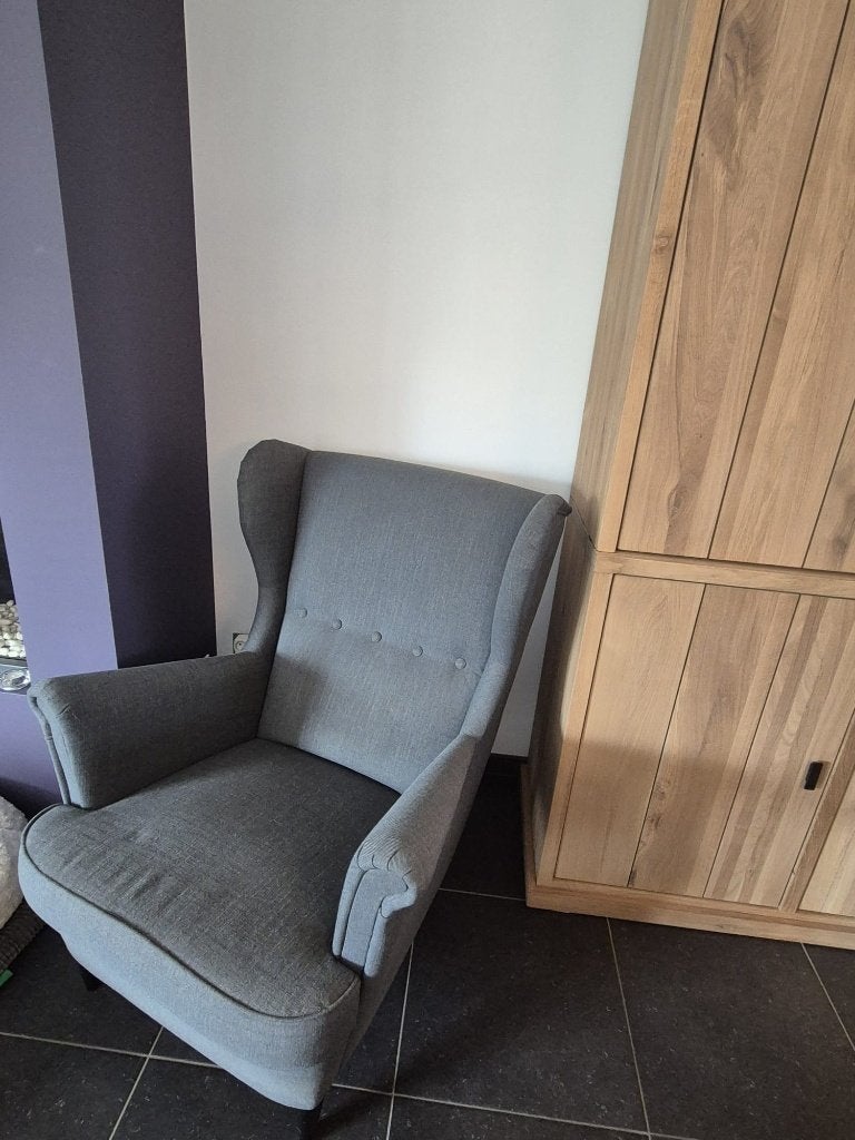Fauteuil gris foncé, Enlèvement, 75 à 100 cm, Tissus, Neuf